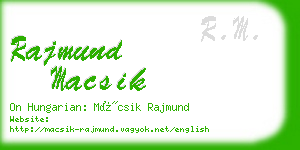 rajmund macsik business card